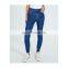 Wholesale women's denim blue jeans ankle length pants design with metal button for closure type jean mujer