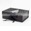 Customize a5 deep black merry Christmas Xmas eve gift presentation boxes with ribbon