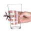 16oz customized logo printing food grade pint handmade metal bullet stuck in glass for gift