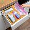 Bamboo Ziplock Bag Storage Organizer and Dispenser for Kitchen Drawer, Suitable for Gallon, Quart, Sandwich & Snack Variety Bag