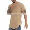 Online shopping long line scoop bottom drop hem custom street wear t-shirt