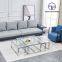 Stainless luxury End Table Home Furniture Italy Design Latest Teapoy Glass Coffee Table with Drawers