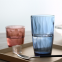 High Quality Machine Made Purple Blue Colored Hiball And Dof Glass Tumbler Cup