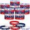 Factory Price Fast Shipping Global Hot Patriotic Theme Design Flag Independence Day Commemorative Party Silicone Wristband