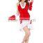 2015 China factory cheap short time supply red Christmas Costume with custom OEM