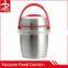 Double Layer Stainless Steel Lunch Box With Red/Black Handle,Electric Lunch Box
