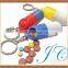 Special pill shaped pill box with keychain & outdoor pill box with low price