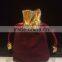 Custom RED luxurious Drawstring velvet Jewelry bags with round bottom21x16.5cm