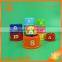 Durable plastic multicolor stacked cup kids block toys