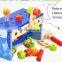 Hot Sale Blue Preschool Children Play Wooden Tool Set Child Craft Toys