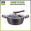 Red heat ressistant coating aluminium marble casserole food grade cooking pot with promotion