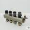Copper pipe manifold for floor heating system with ball valve
