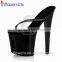 Black fashion Stilettos lady's sexy shoes very high heel slippers