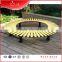 Outdoor garden furniture round wooden bench