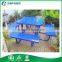 Colorful Perforated Outdoor Metal Table And Chairs Steel Outdoor Metal Picnic Table