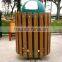 Outdoor Classification Trash Can with Ashtray, Wooden Rubbish Bin, Waste Bin