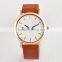 band fashion watch with Your Creative Logo for Women Men Leather Rose gold quartz watch