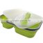 Silicone Collapsible Lunch Box Eco Double Silicon Lunch Box Folding Flat Collapsible Lunch Container