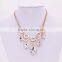 Water Drop Shape alloy Pendants sapphire Pendant Necklace GJ-099