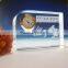 fashion square 3d laser crystal desk clock for souvenirs                        
                                                Quality Choice