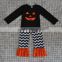 Ruffle Cotton Boutique Girls Halloween Outfits with Pumpkin Wholesale