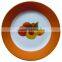 Colorful egde glazed white porcelain soup dinshes and plates