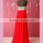 Strapless a Line Coral Bridesmaid Dress