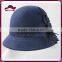 Flower cloche wool hat