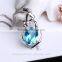 jewellery 925sterling silver 18K gold plat precious natural blue topaz yellow citrine gems pendant necklace turkish gold jewelry