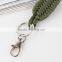 army green ladder weave paracord keychain, paracord keyring