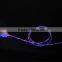 Colorful Flat Micro USB cable with LED light for iPhone