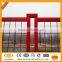 Red PVC coated temporary construction fence panels