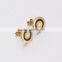 Korean Style Zircon Circular Stainless Steel tide Earrings