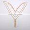 Simple gold plated chain tassel necklace, necklaces jewelry