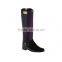 BLACK comfort handmade woman KNEE BOOTS 2016 leather long boots for ladies