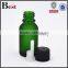 frosted green glass serum bottle 15ml essential oil bottle with black screw cap                        
                                                                                Supplier's Choice