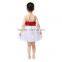 beautiful girl dance dress wholesale summer child kid dress red and white baby girl summer dres