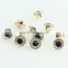 wholesale fashion gold plating rhinestone black and diamond buttons bulk S02320