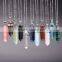 >>>Women Jewelry Natural Stone Bullet Shape Healing Point Pendant Necklaces Turquoise Crystal Stone Quartz Pendant Necklace/