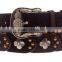 korea style fashion rivet diamante ladies and women all-match pigskin leather wide waist belt