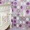 Attractive Purple Circle Pattern Plastic Bathroom Accessories Sets