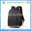 2016 New design large capacity waterproof polyester black backpack travel