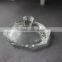 Elegant Dull Polish Crystal Jewelry Box With Rose