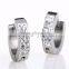 Mens And Women Crystal Stainless Steel Hoop Ear Stud Earrings jewelry