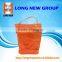 Orange PVC bag with zipper