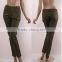2016 Autumn Fashion Women Narrow Bottom Trousers Ladies Stretch Solid Black Zipper Pockets Long Slimming Women's Pants