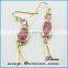 Bulk Wholesale Different Shape Chalcedony Gemstone Brass Dubai Gold Plated Earrings Jewelry