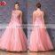 2015 Sexy Beautiful Design Sleeveless Shiny Embroidery Crystal Beads Sexy Transparent Back Fashion Pink Abiye