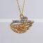 MUB fashion beautiful gold silver swan essential oil pendant necklace diffuser