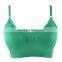 Seamless Spaghetti straps cross sports bra, h vest with removable pad